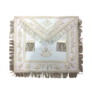 Prix le plus bas nouveau Design maçonnique brodé à la main Grand Lodge maître tablier maçonnique à vendre - Product Image 6
