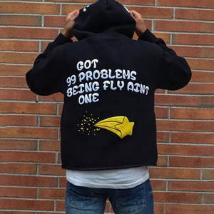 Sudadera con capucha recortada para hombre con logotipo privado personalizado de fábrica, venta al por mayor, forro polar de algodón, dobladillo cortado, impresión Digital, diseño de soplo 3D para invierno - Product Image 3