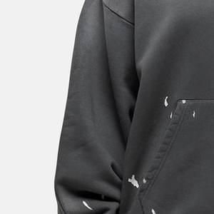 New Arrival Custom Printed Logo Smoky <b>Grey</b> Women's Casual Hoodies Designer Outwears <b>Sweatshirts</b> Streetwear Hooded Collar Winter - Product Image 6