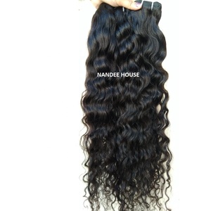 22" Inches Cuticle Aligned Remy Grade Virgin Indian Temple Human Hair Raw Natural Water Wave Deep Wave Curly Bundle DoubleWeft - Product Image 2
