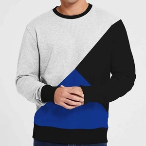 Sweatshirts New Design Plus Size Slim Fit Plain <b>Man</b> 100%Cotton Block Color Crewneck Winter Wear Long Sleeves Casual Sweatshirt - Product Image 2