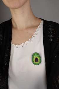 Broches perlées Broche design faite à la main. Accessoires de haute qualité. Broche design unique. Baby shower meilleur cadeau. - Product Image 3