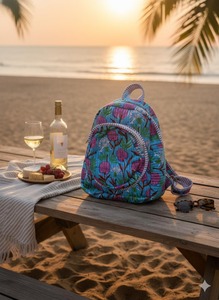 Sac de voyage tactique à grande capacité en coton matelassé imprimé à la main |   Écologique et durable |   Utilisation quotidienne Voyage Vacances |   Fermeture éclair - Product Image 3