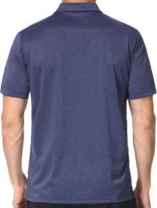 Camiseta Personalizada para Hombre, Transpirable, Suave, Elástica, Ajuste Sin Costuras, Manga Corta, Cuello Camisero, Polo de Golf - Product Image 4