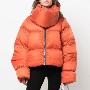 Factory Manufactured Winter New Thick Down Cotton Puffer Coat for Ladies Vintage Warm Women Clothing <b>Scarf</b> Design Bubble Jacket - Product Image 3