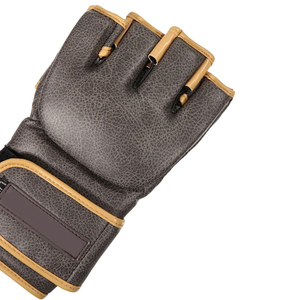 Guantes de Entrenamiento de MMA de Cuero, Interior Suave, Exterior Firme, Potencia de Golpe Equilibrada, Cierre Ajustable con Gancho y Bucle - Product Image 5