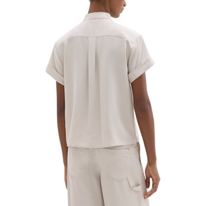 Femmes lin coton Blouse Vintage printemps à manches longues bouton haut bureau décontracté pour hiver été automne Skinny Fit-vente en gros - Product Image 4