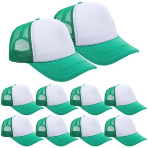 10 pièces pilote transfert de chaleur chapeau blanc sublimé casquette de Baseball hommes femmes Polyester maille casquette éponge Sublimation blanc - Product Image 5