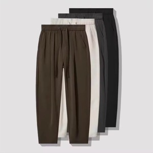 Custom Logo <b>Waterproof</b> Quick Dry Denim Golf Pants Men Casual Slim Fit Pleated Front Drawstring Closure Spandex/Polyester <b>Trouser</b> - Product Image 2