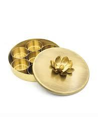 Boîte Masala en laiton Design attrayant servant Chapati Container Roti Box en laiton couleur or boîte à pain de qualité supérieure - Product Image 3