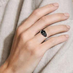 Jeulia Hug <b>Me</b> <b>Find</b> Your Justice Crow Doctor Round Cut Sterling Silver Fashion Ring - Product Image 5