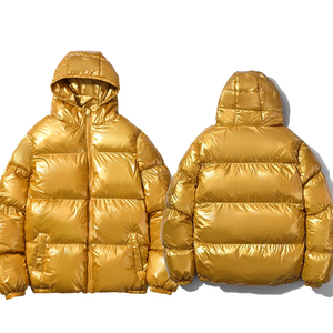 2025 última chaqueta acolchada brillante de estilo callejero para hombres y mujeres de la mejor calidad con servicio OEM de invierno con cuello levantado - Product Image 6