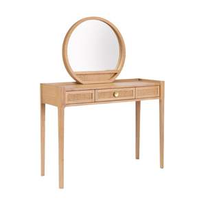 Mesa de tocador de madera y ratán para maquillaje, venta al por mayor, grandes cantidades, fábrica de Vietnam, precios competitivos - Product Image 1