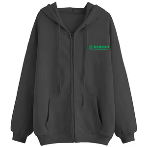 Sweat à capuche unisexe d'hiver de haute qualité, 100% coton, fermeture éclair, molleton lourd, tissu éponge français, séchage rapide, respirant, fermeture éclair intégrale - Product Image 4