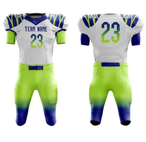 Uniforme de football américain personnalisé imprimé en plusieurs couleurs avec tissu personnalisé, uniforme de football américain à succès - Product Image 5