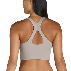 Hauts courts doux pour la peau avec logo personnalisé soutiens-gorge de sport vêtements de yoga tenue de sport vêtements de sport vêtements de sport débardeur de yoga pour femmes avec soutien-gorge intégré - Product Image 5