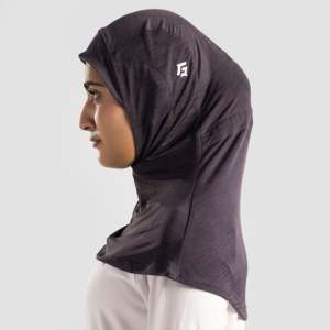 Ropa Deportiva Modest Sportswear para Mujer, Modelo Amani Charcoal Drape - Product Image 3