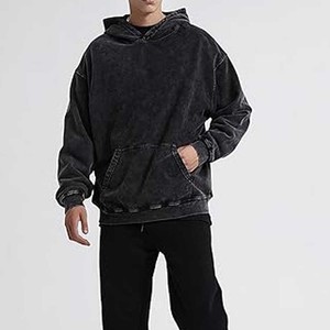 Streetwear Sudadera con capucha de gran tamaño para hombre con cuello Sudaderas con capucha de gran tamaño para hombre - Product Image 1