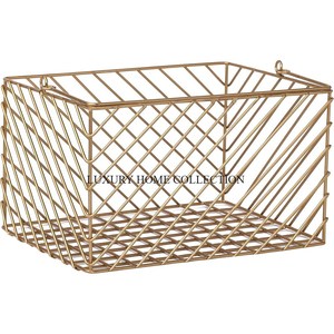 ตะกร้าผลไม้และขนมปังเหล็กสีทองแบบใหม่เหมาะสำหรับเพิ่มสัมผัสโบราณให้กับห้องครัวของคุณด้วยการใช้งานจริง - Product Image 1