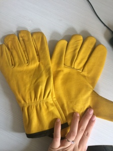 Gants de sécurité en cuir de vachette fendu Gants de travail en cuir de sécurité industrielle en cuir conducteur et industrie - Product Image 6