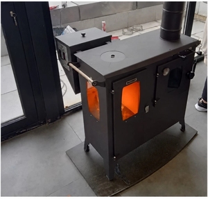 Poêle hybride à granulés et à bois de 12 kW avec four, cuisinière autonome + LIVRAISON GRATUITE - Product Image 1