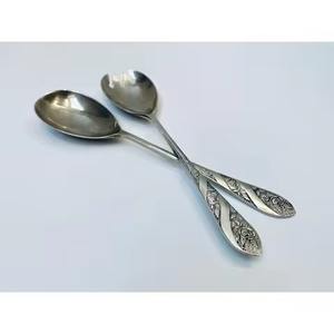 Round Handle Stainless Steel <b>Salad</b> Server Set Resin handle <b>Salad</b> <b>Tools</b> Hot Selling Kitchen Accessories - Product Image 4