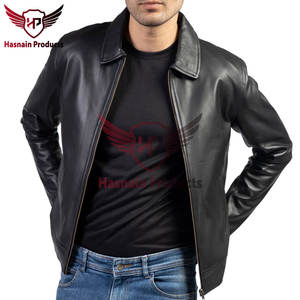 เสื้อแจ็คเก็ตหนังพรีเมี่ยมสําหรับผู้ชายพร้อมดีไซน์เสื้อคอปก - ขนาดที่กําหนดเองและโลโก้ Oem ราคาโรงงานขายส่ง - Product Image 3