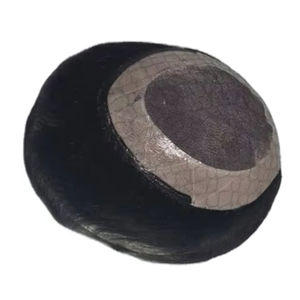 Toupet en cheveux humains Remy indiens de style Yaki Taz Hair BD, trame unique pour système capillaire pour hommes en dentelle - Product Image 5