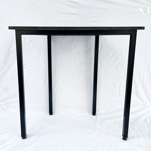 Mini Trapezoidal <b>Computer</b> <b>Desk</b> HBLG032 80x45x75cm Made of Rubber Wood with Square Iron Legs - Product Image 5