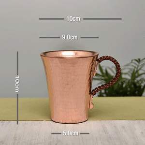 <b>Copper</b> <b>Cup</b> with Handle Ideal for Daily Use Holiday Gatherings - Product Image 4