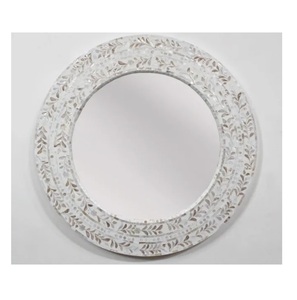 Marco de espejo decorativo con diseño de hojas para colgar en la pared patrón Floral Azul forma de Mihrab decoración de pared MARCO DE ESPEJO artículos de decoración del hogar - Product Image 6