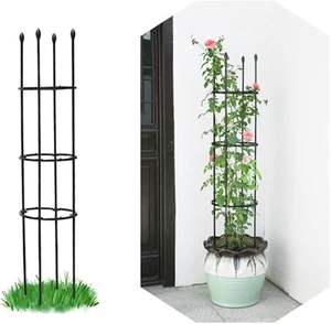 Anneau de treillis en aluminium moderne pour plantes grimpantes Support de tomates de jardin Cage pour fleurs et vignes - Product Image 2