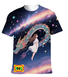 Nouvel Arrivage T-shirt Homme Grande Taille en Coton Tricoté Imprimé Numérique Respirant Séchage Rapide 100% Coton Écologique Durable - Product Image 2