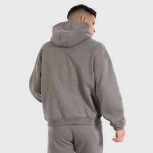 Ventes en gros de sweats à capuche épais en coton 100% pour l'hiver, impression personnalisée de logo, design surdimensionné, épaules tombantes, sweat à capuche vierge pour hommes - Product Image 3
