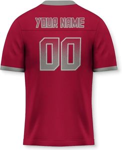 Camiseta de Fútbol Americano Antibacteriana Personalizada, Uniforme de Juego de Manga Corta, Talla Grande XL, Transferencia de Calor - Product Image 2