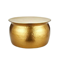 Table basse pliante moderne en laiton pour salon, de luxe, de forme ronde, sur mesure, pour la décoration intérieure, vente en gros à prix très compétitif