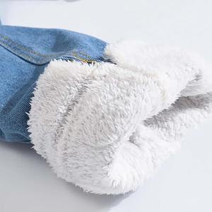 Chaqueta bomber de invierno XL para hombre, abrigo vaquero cálido informal con decoración de botones, forro polar más grueso, negro, azul, Otoño, servicio OEM - Product Image 6