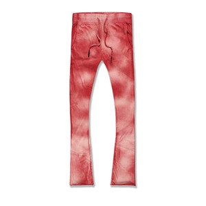 Nuevos pantalones de chándal apilados para hombre, diseño holgado de pierna ancha de nailon personalizado, cintura media, estilo frontal plano, lavado medio - Product Image 4