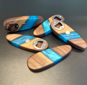 Bois de manguier et résine Ouvre-bouteille Bar Gadgets Artisanat Usine Personnalisé Pas Cher Prix Fait à la main - Product Image 3