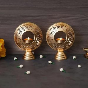 Meilleur prix Décoration intérieure Bougeoir simple Bougeoir conique en métal galvanisé plaqué or pour mariages - Product Image 4