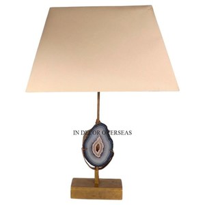 Support en métal poli brillant argenté de designer élégant unique et lampes décoratives de chambre à coucher de maison et d'hôtel de dessus blanc d'Inde - Product Image 6