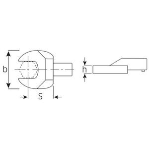 Herramientas de inserción de extremo abierto Stahlwille, llave de vaso de 22x28mm - Product Image 2