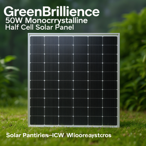 Panneau solaire monocristallin demi-cellule GreenBrilliance 50W - Product Image 3