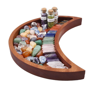 Bandeja de Madera Maciza Natural para Servir, Media Luna, Estrella, Personalizada, Venta al por Mayor de Fábrica, Bandeja Rectangular de Madera para Desayuno - Product Image 4