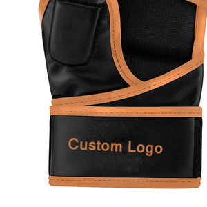 Guantes de Boxeo Personalizados con Logotipo, Medios Dedos, Cómodos y Transpirables, de Cuero, para Entrenamiento de MMA, Servicio OEM, Precio al por Mayor - Product Image 3