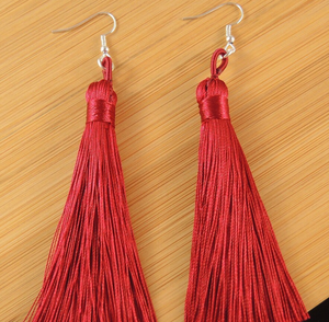 Bohemian, <b>Dangle</b> & Drop <b>Earrings</b> Fringe Tassel <b>Earrings</b> - <b>Gold</b> - Long - Product Image 2