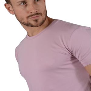 2024 nouveau t-shirt long coupe ajustée pour hommes-95% coton, 5% élasthanne, goutte plus longue, ourlet incurvé - Product Image 5