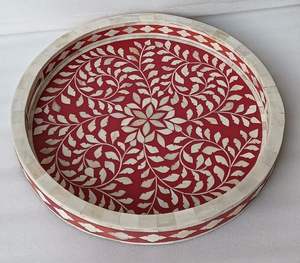 ถาดเสิร์ฟทำมือถาดอาหารสุดหรูถาดรองกระดูกรอมฎอนสำหรับอาหารเช้าอาหารผลไม้ชากาแฟ - Product Image 5