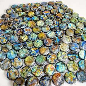 Dhorgems Labradorita Natural Multifuego, Cabujón Redondo, Gema Suelta, Fabricación de Joyas Hechas a Mano, Cristal Curativo con Cambio de Color - Product Image 3