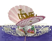 Nuevo Modelo de Tarjeta Pop-up 3D con Diseño Personalizado para el Día de San Valentín y Ocasiones de Agradecimiento, Proveedor de Papel al por Mayor